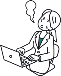 魂が抜けているOLさんのイラスト